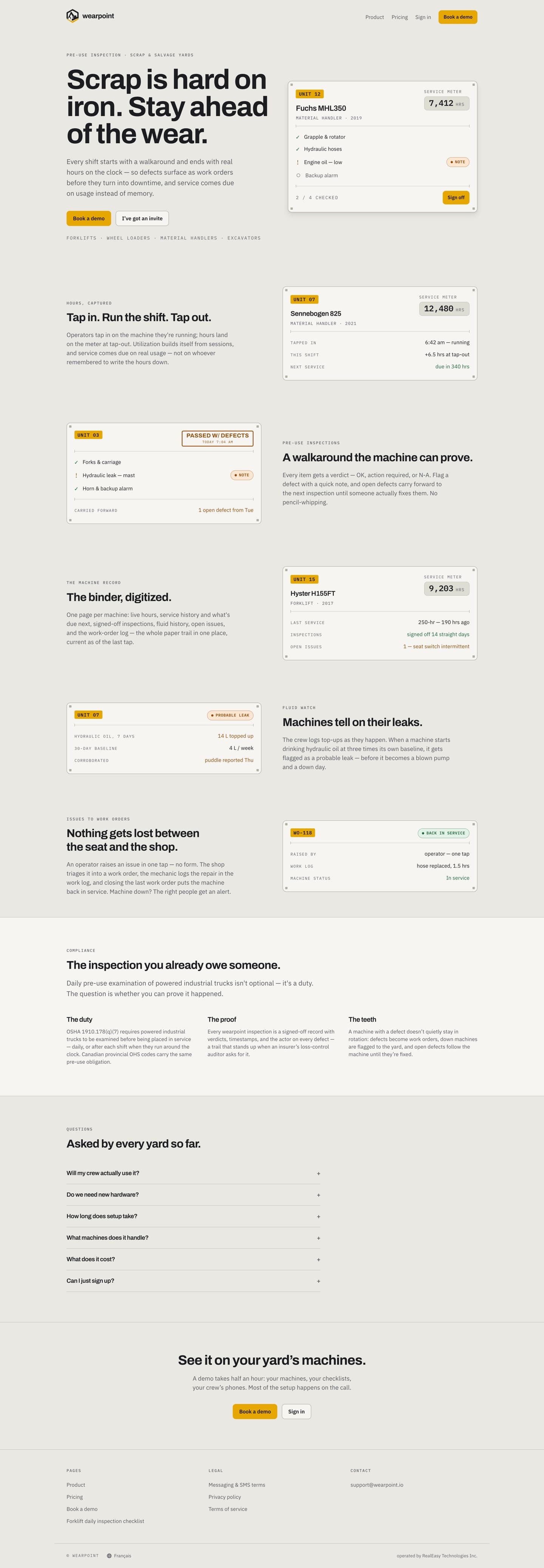 The wearpoint website